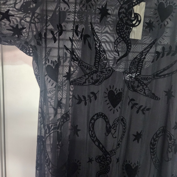 Never Fully Dressed Black Patterned Long Sleeve Dress - Picture 3 of 5